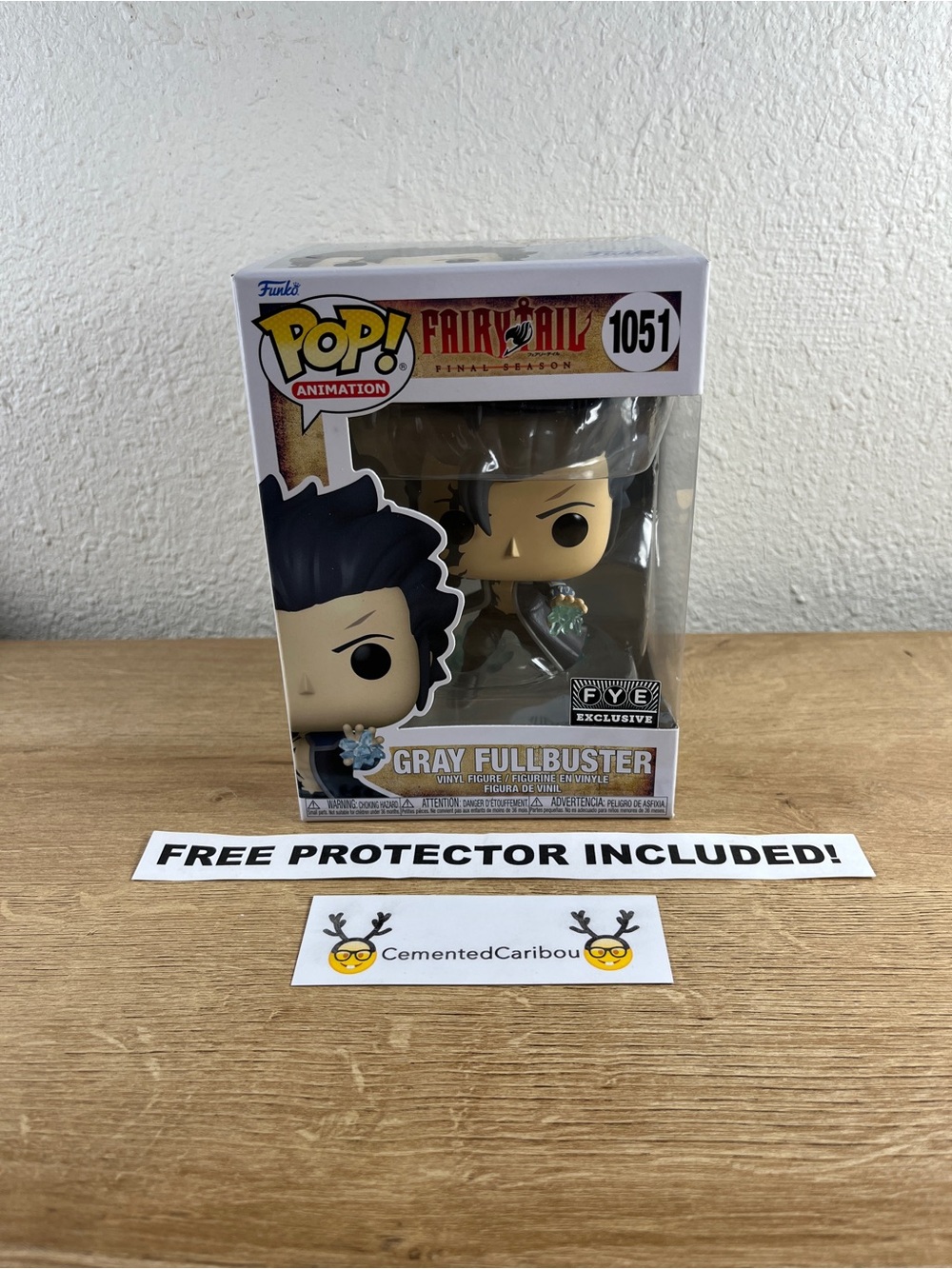 Gray Fullbuster Funko Pop #1051 FYE Exclusive Fairy Tail Vaulted NEAR MINT